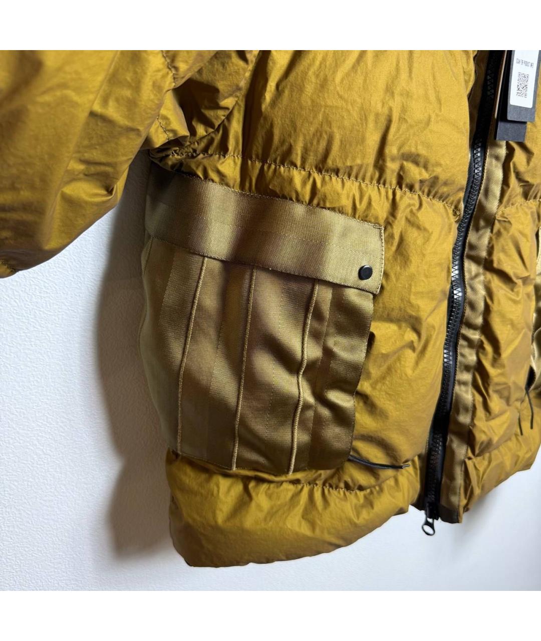 CP COMPANY Горчичный полиэстеровый пуховик, фото 5
