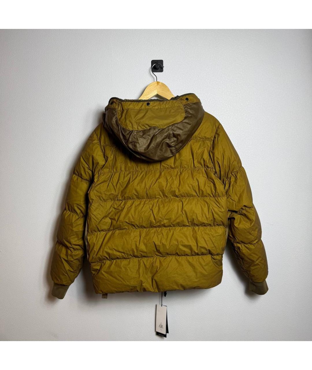 CP COMPANY Горчичный полиэстеровый пуховик, фото 2