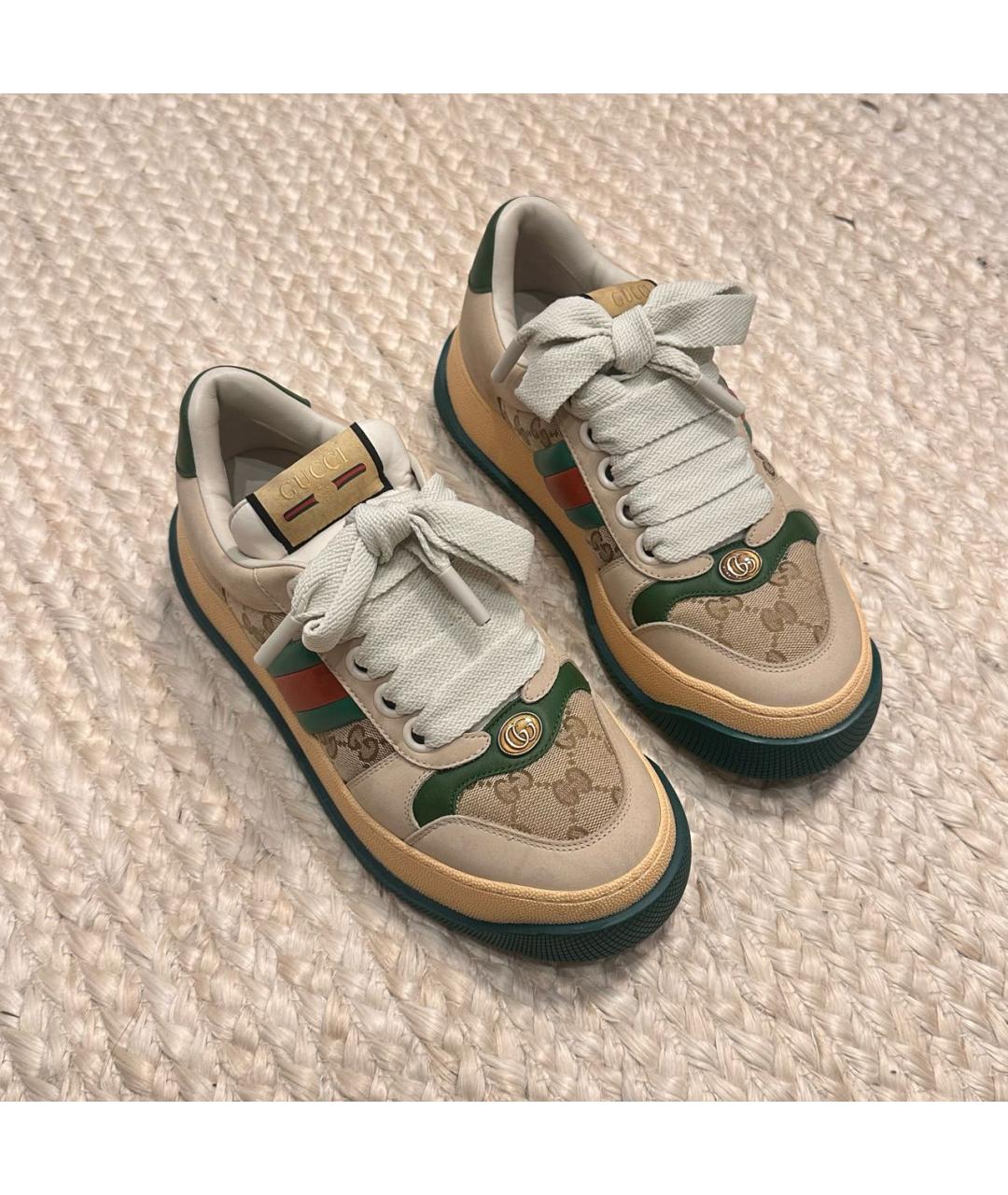 GUCCI Бежевые кроссовки, фото 2