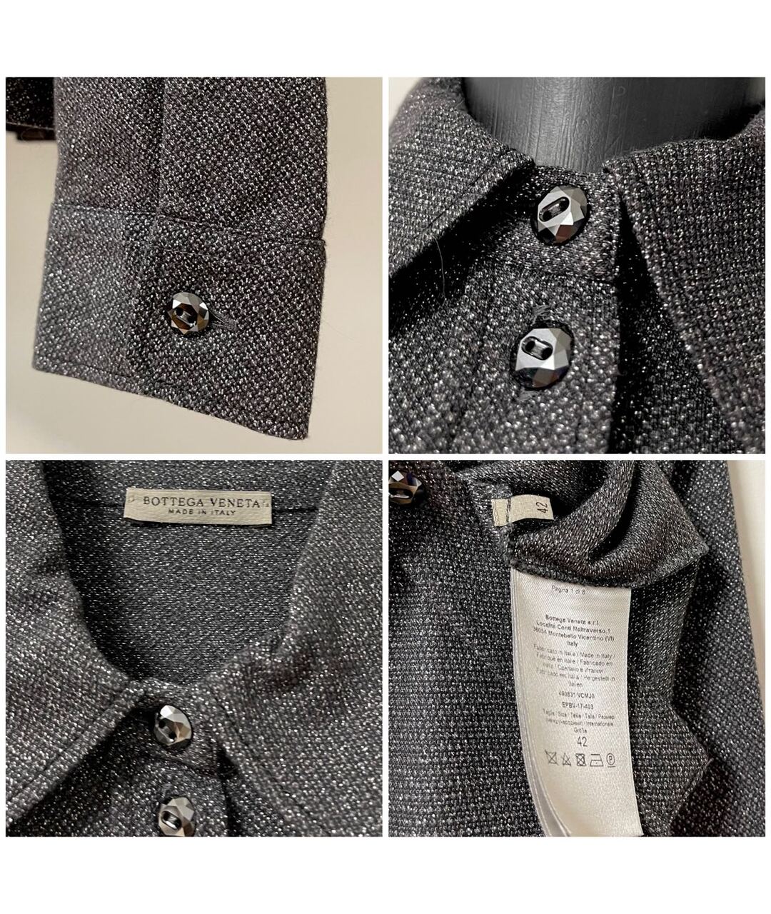 BOTTEGA VENETA Серебряная рубашка, фото 6