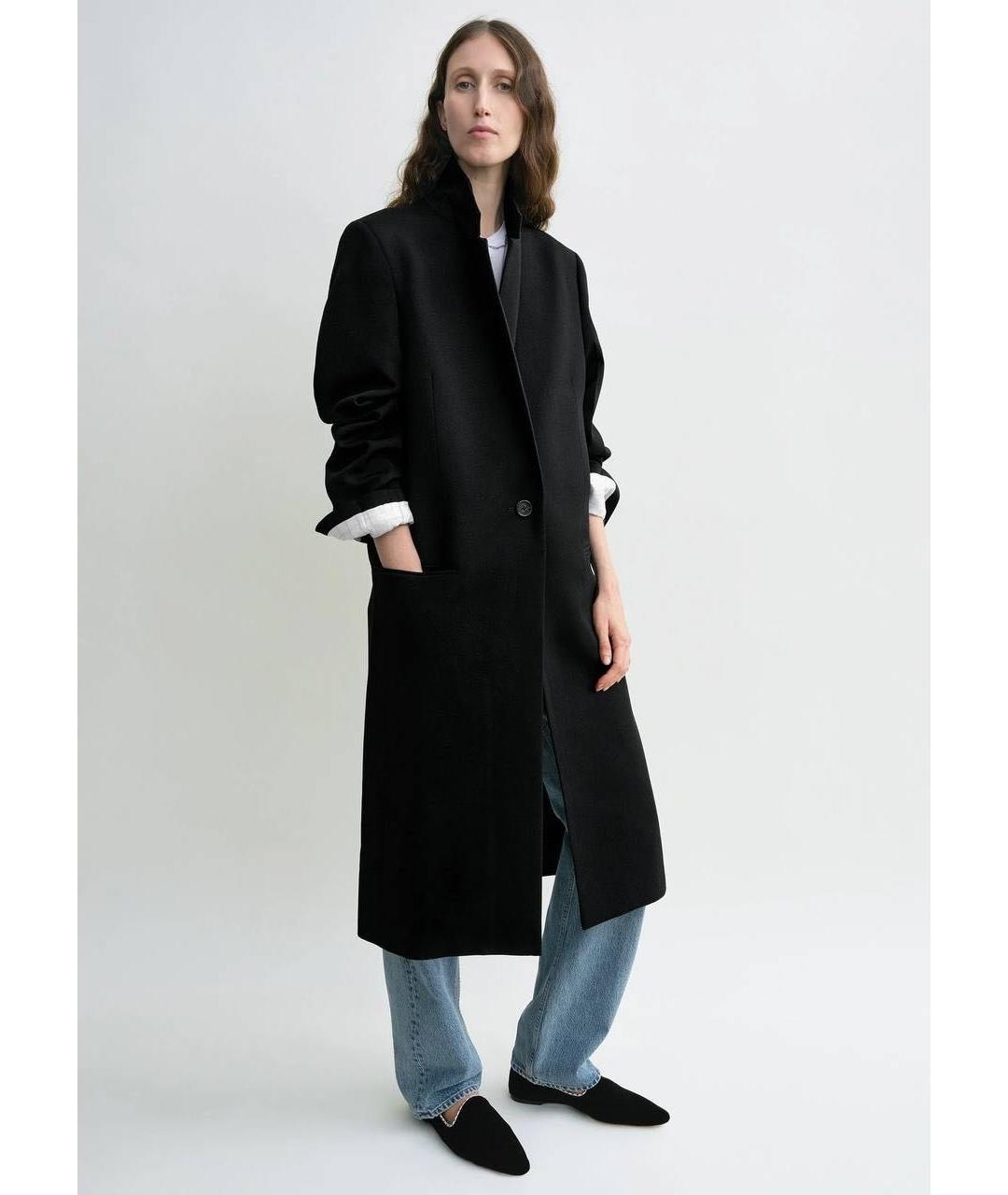 TOTEME Черное шерстяное пальто, фото 2