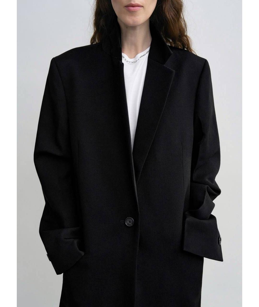TOTEME Черное шерстяное пальто, фото 4