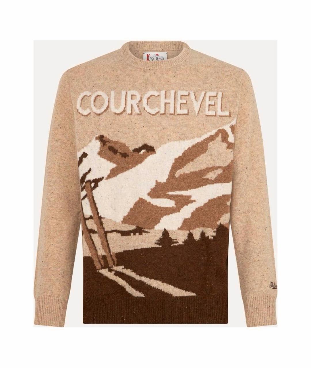 MC2 SAINT BARTH Бежевый шерстяной джемпер / свитер, фото 9