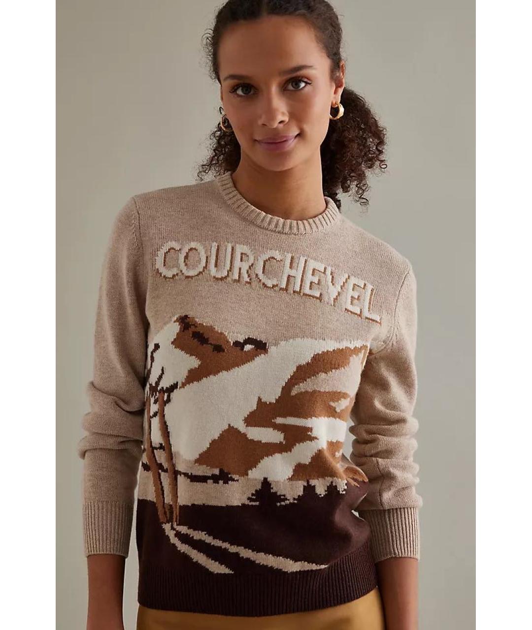 MC2 SAINT BARTH Бежевый шерстяной джемпер / свитер, фото 4