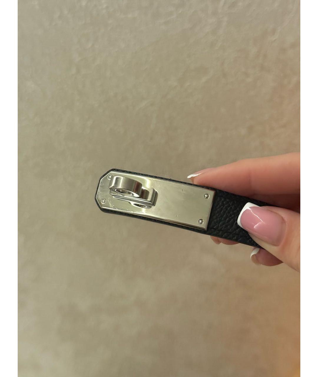 HERMES Черный кожаный ремень, фото 4