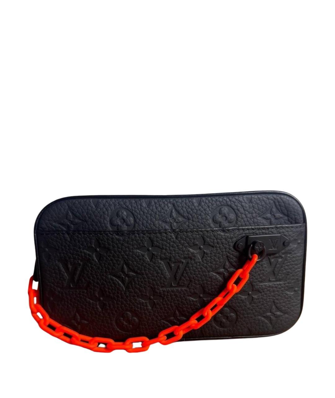 LOUIS VUITTON Черная кожаная поясная сумка, фото 1