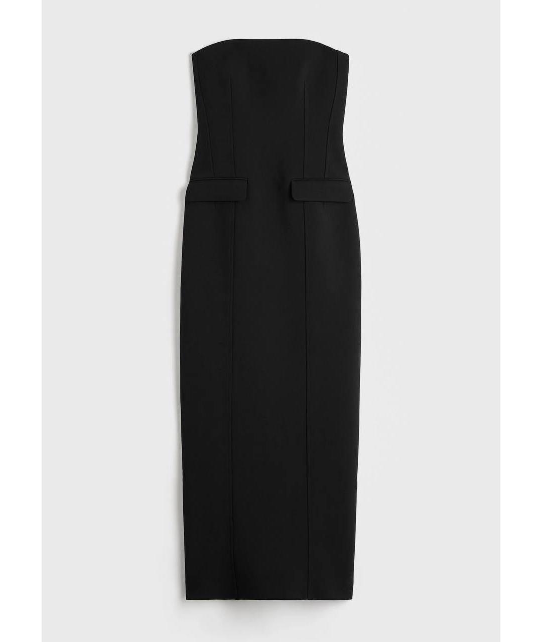 TOTEME Черное хлопковое коктейльное платье, фото 6