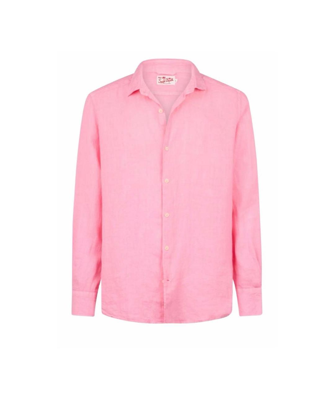 MC2 SAINT BARTH Розовая льняная кэжуал рубашка, фото 9