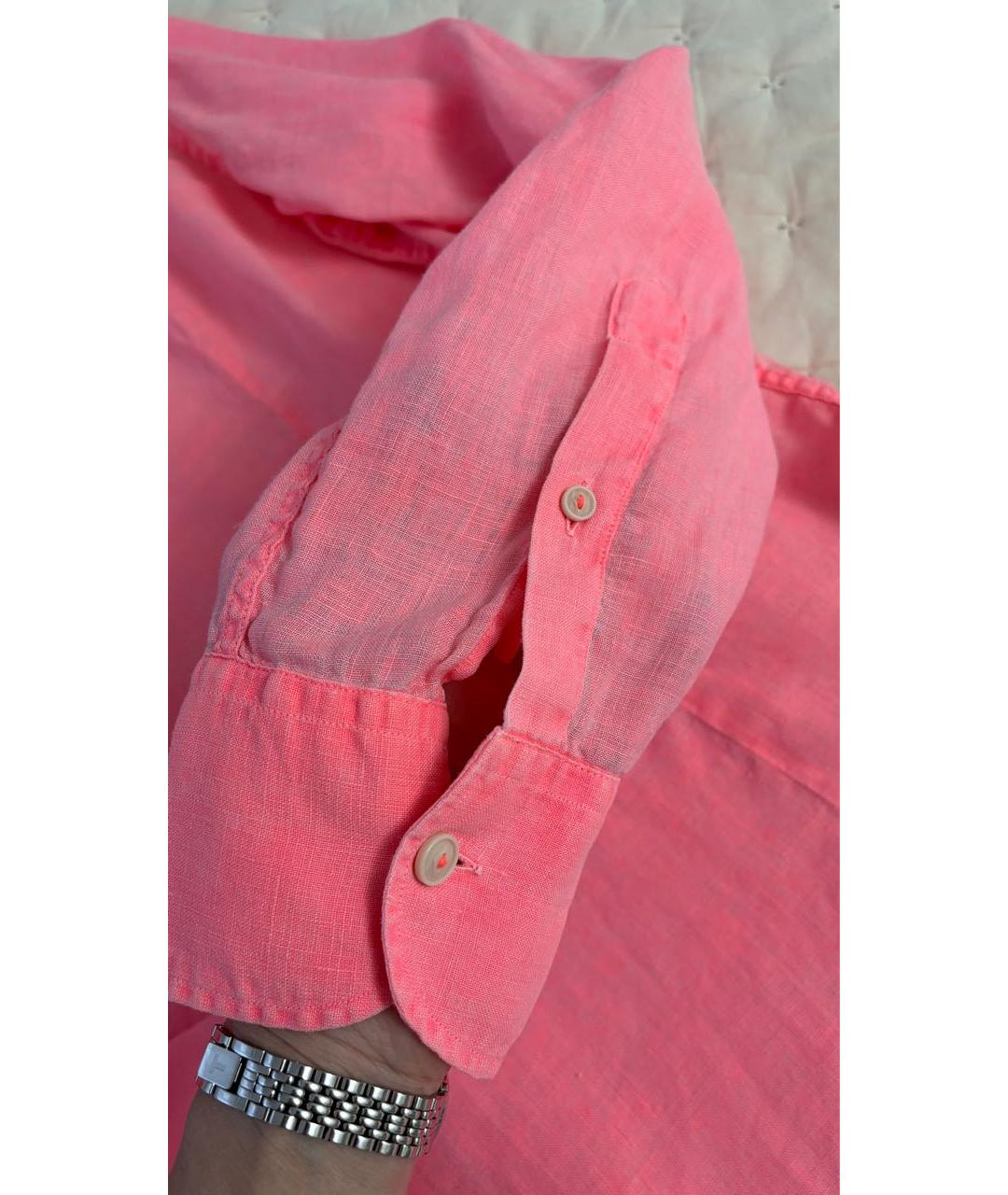MC2 SAINT BARTH Розовая льняная кэжуал рубашка, фото 4