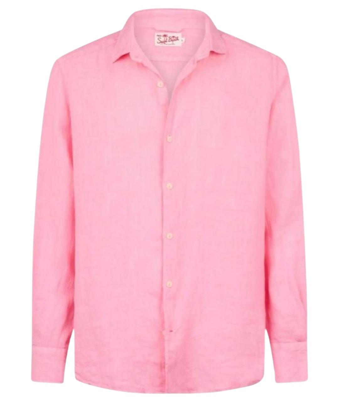 MC2 SAINT BARTH Розовая льняная кэжуал рубашка, фото 1