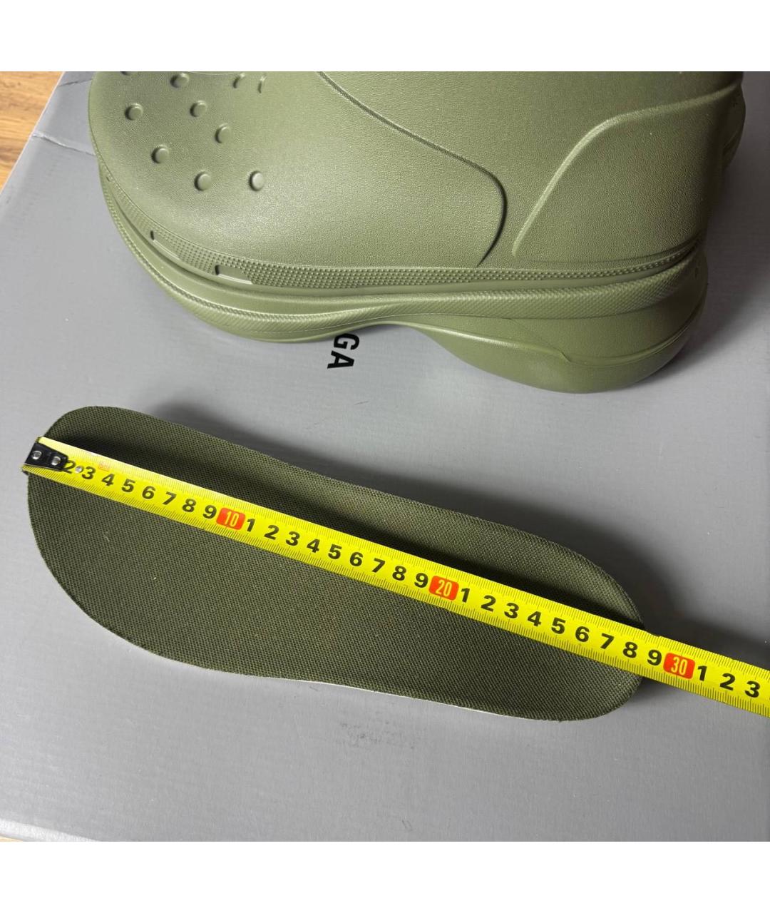 BALENCIAGA Хаки резиновые сандалии, фото 6