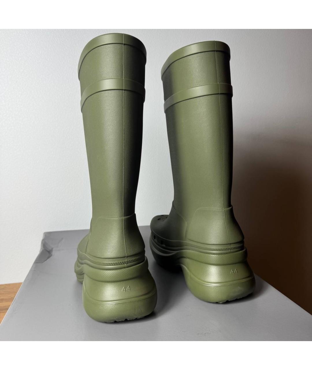 BALENCIAGA Хаки резиновые сандалии, фото 4