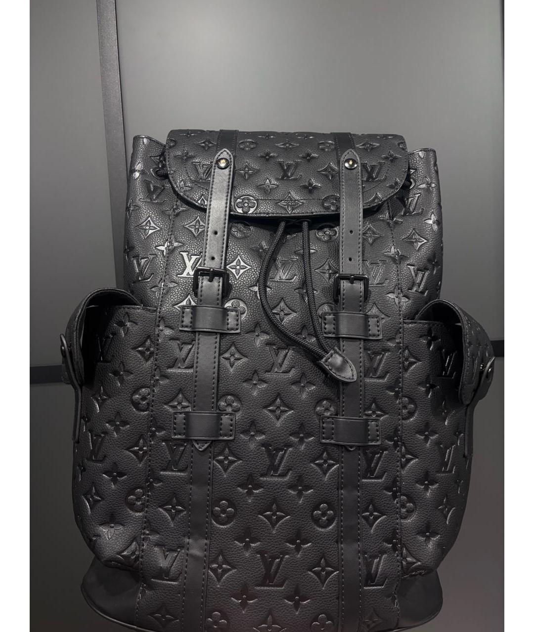 LOUIS VUITTON Черный кожаный рюкзак, фото 5