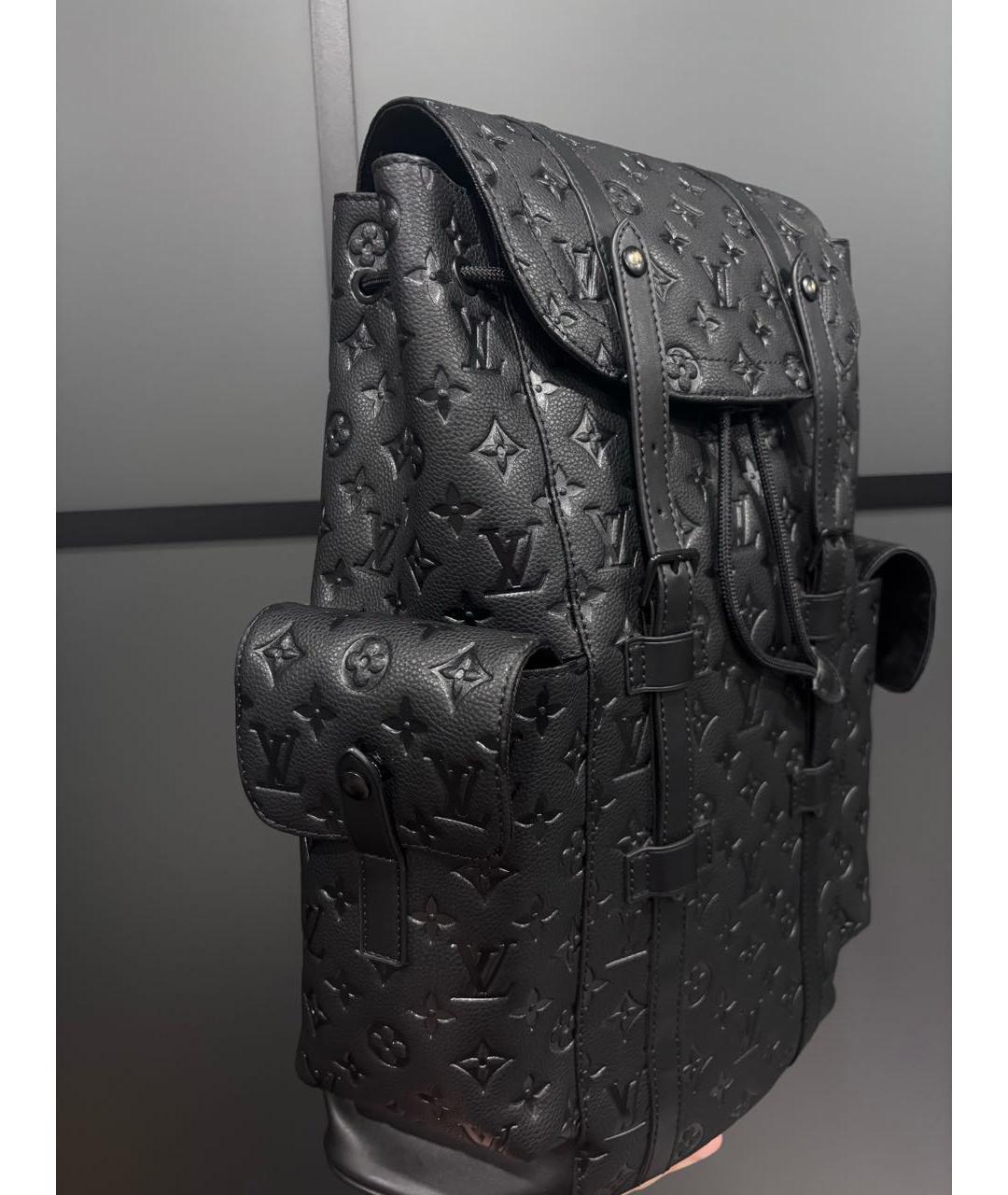 LOUIS VUITTON Черный кожаный рюкзак, фото 2