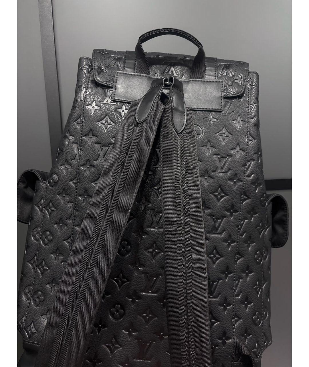 LOUIS VUITTON Черный кожаный рюкзак, фото 3