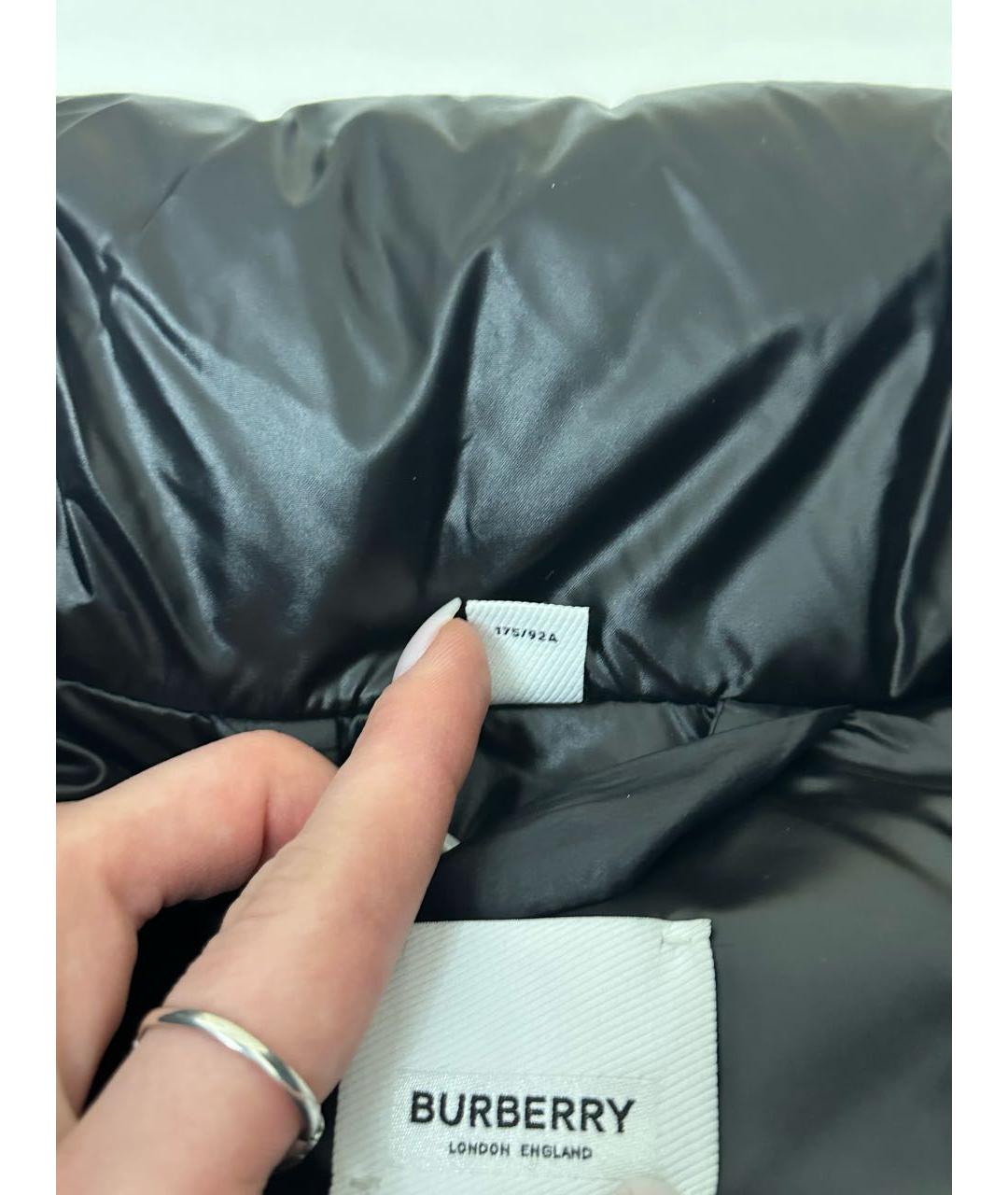 BURBERRY Черная полиамидовая куртка, фото 5