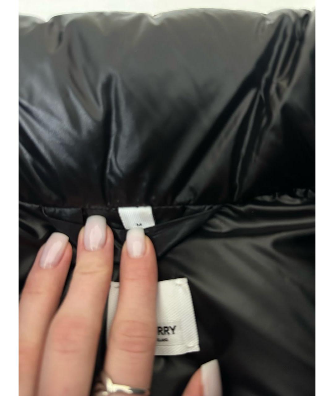 BURBERRY Черная полиамидовая куртка, фото 4