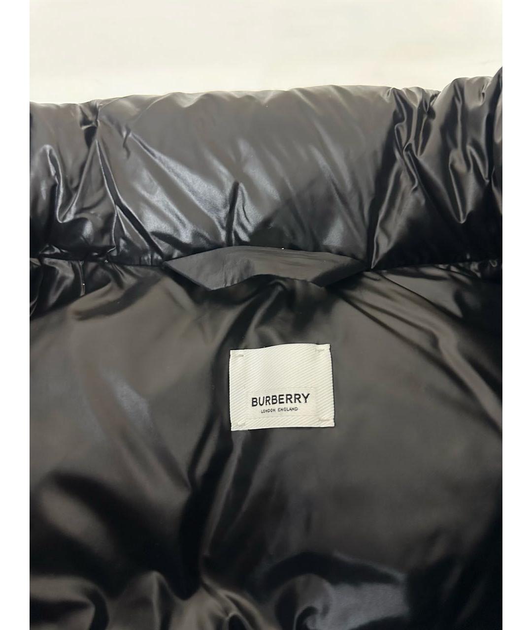 BURBERRY Черная полиамидовая куртка, фото 3