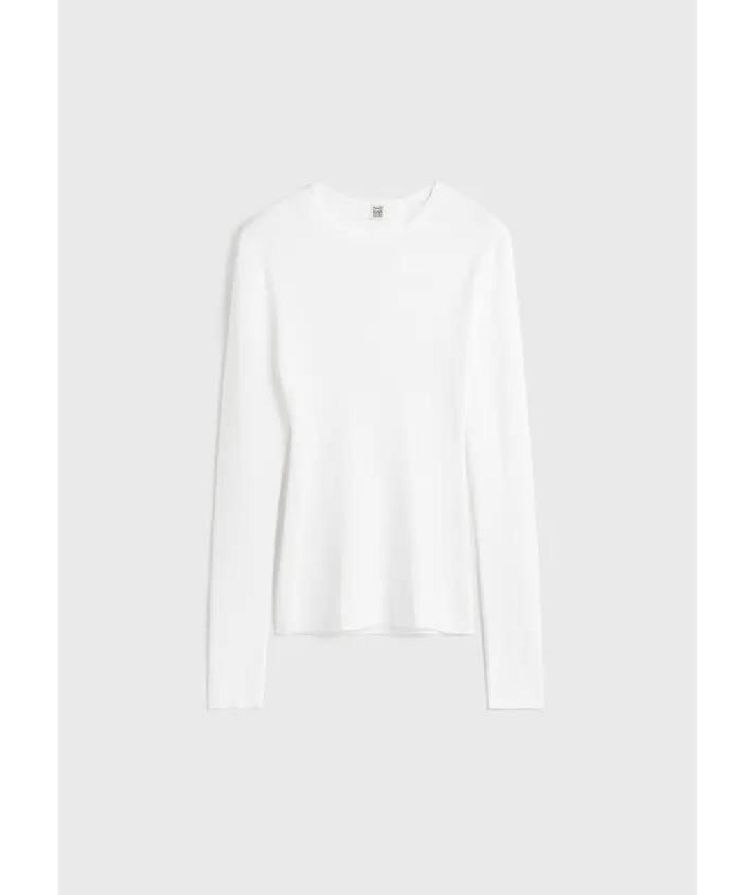 TOTEME Белый хлопковый джемпер / свитер, фото 5