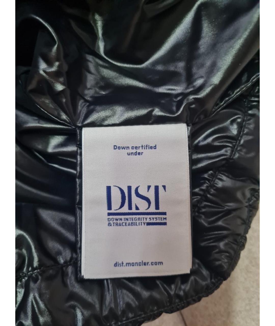 MONCLER Черный полиамидовый пуховик, фото 7