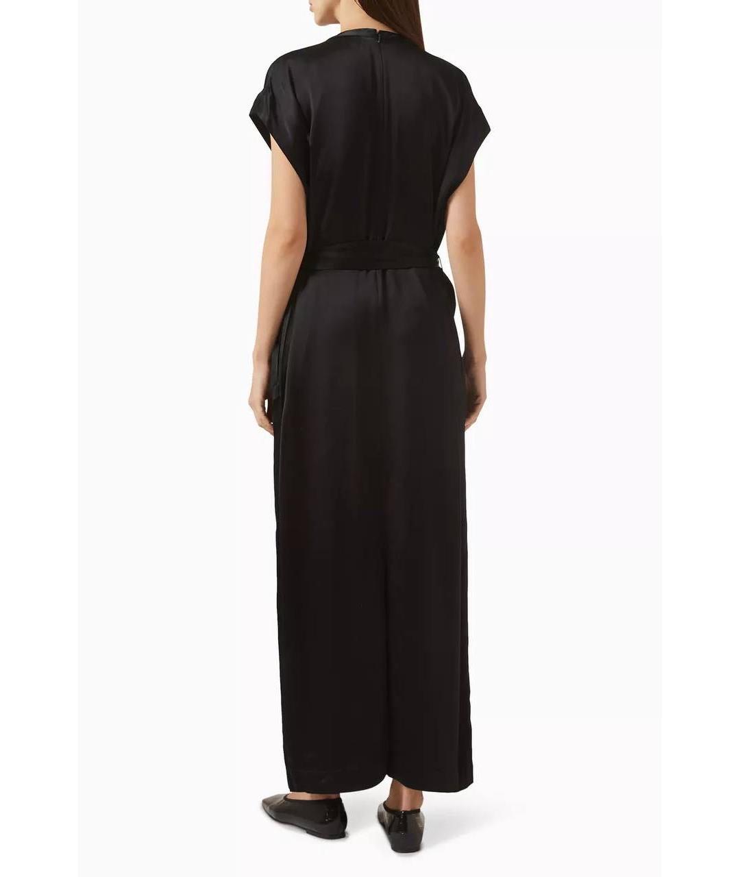 TOTEME Черное шелковое повседневное платье, фото 3