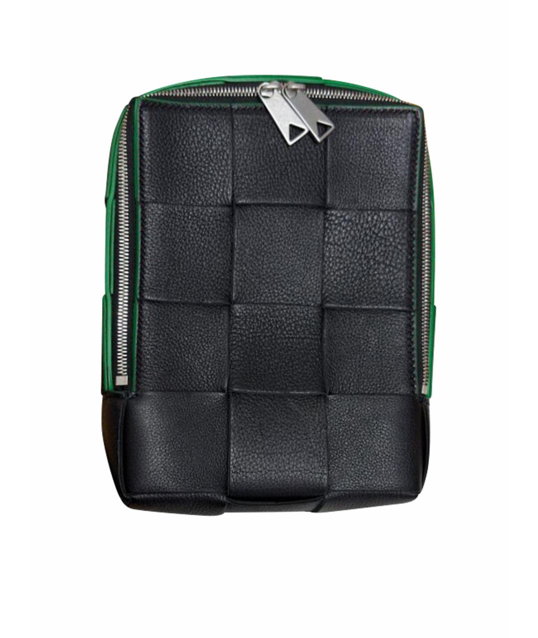 BOTTEGA VENETA Черная кожаная сумка на плечо, фото 1