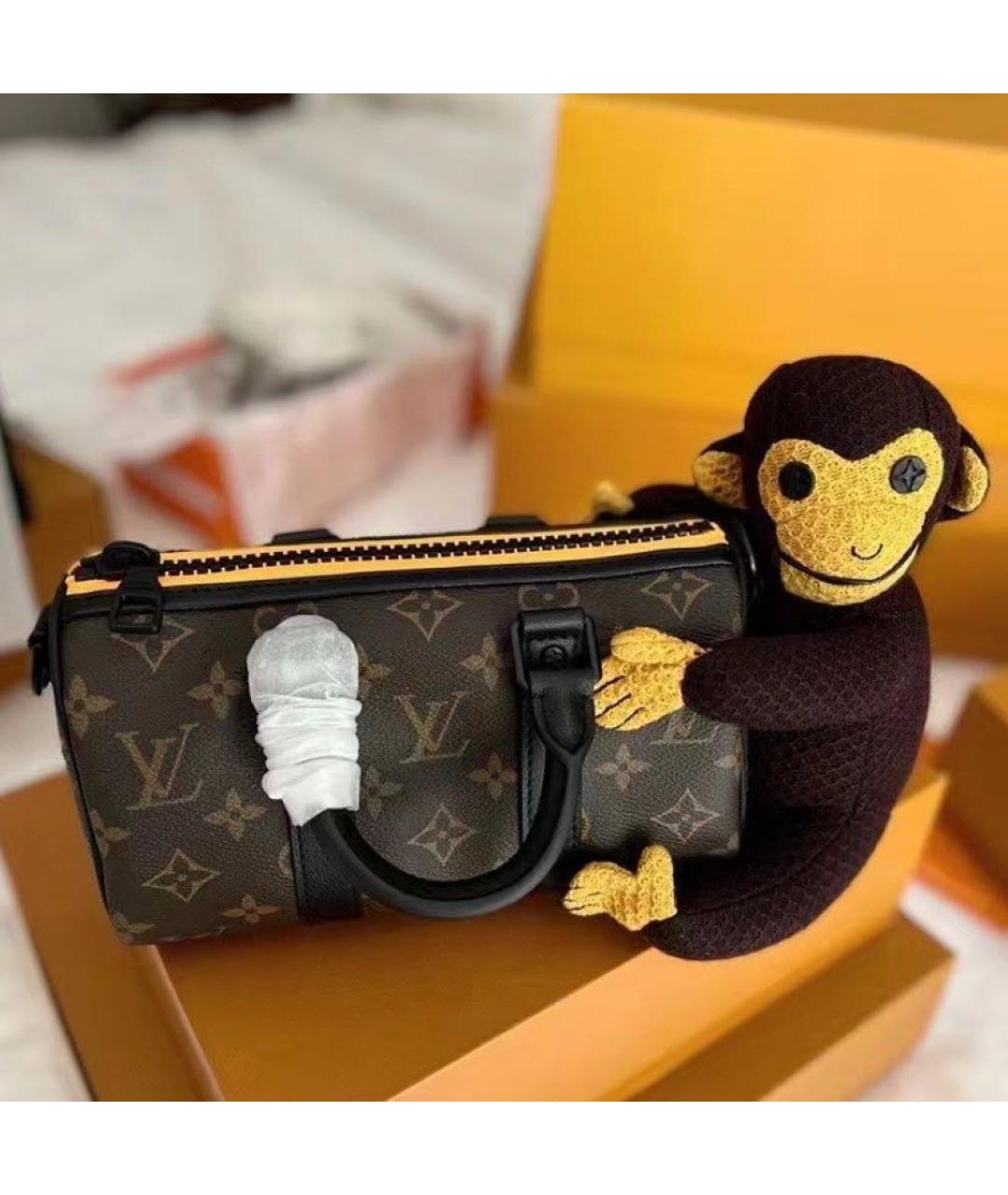 LOUIS VUITTON Коричневая кожаная сумка через плечо, фото 2