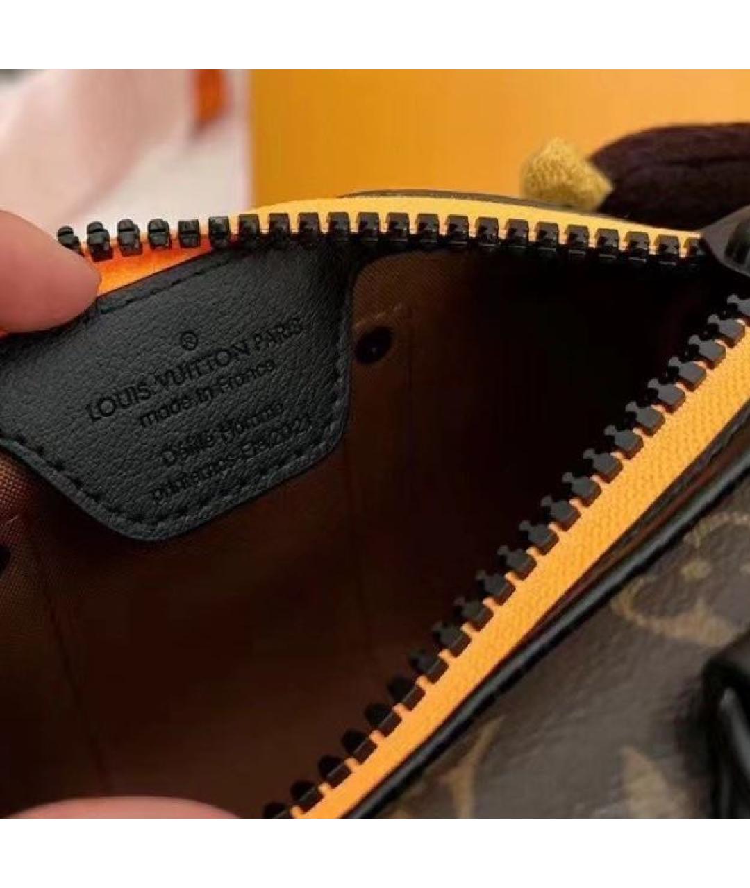 LOUIS VUITTON Коричневая кожаная сумка через плечо, фото 3