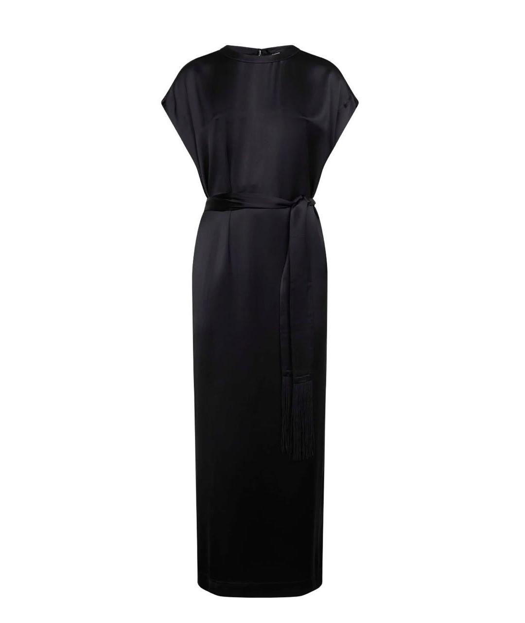 TOTEME Черное шелковое повседневное платье, фото 1