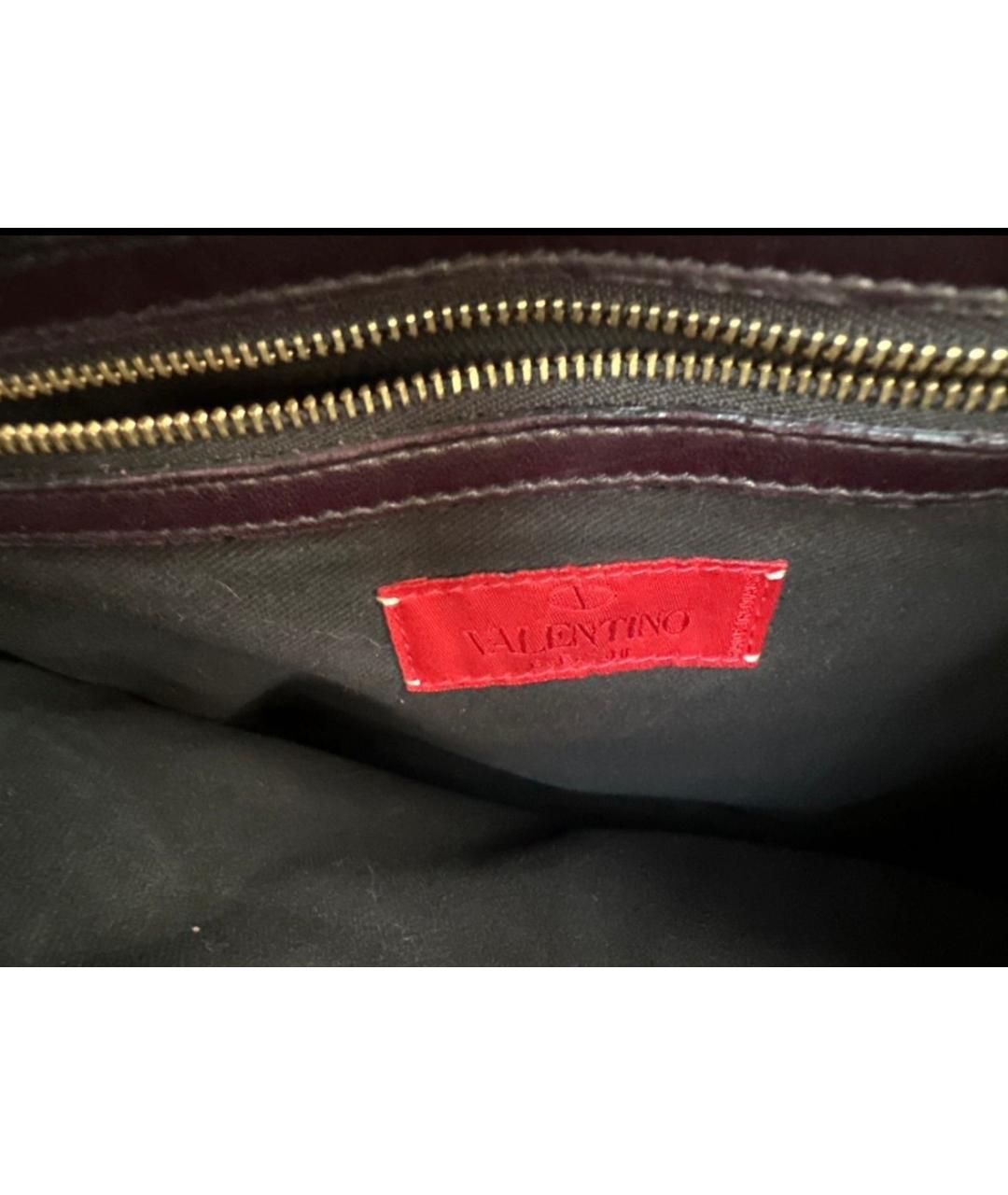 VALENTINO Фиолетовая кожаная сумка через плечо, фото 7
