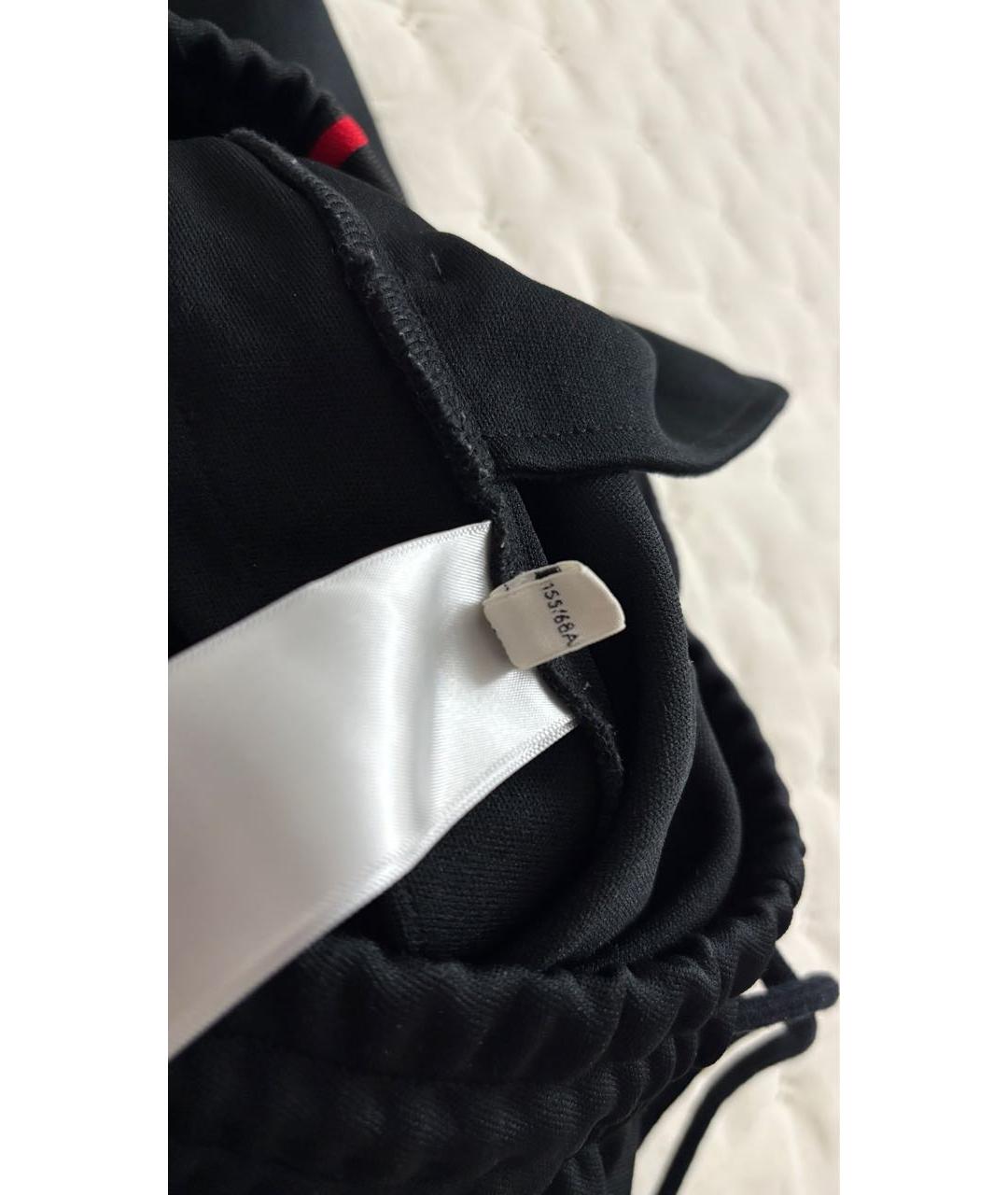 CELINE Черные полиэстеровые прямые брюки, фото 6