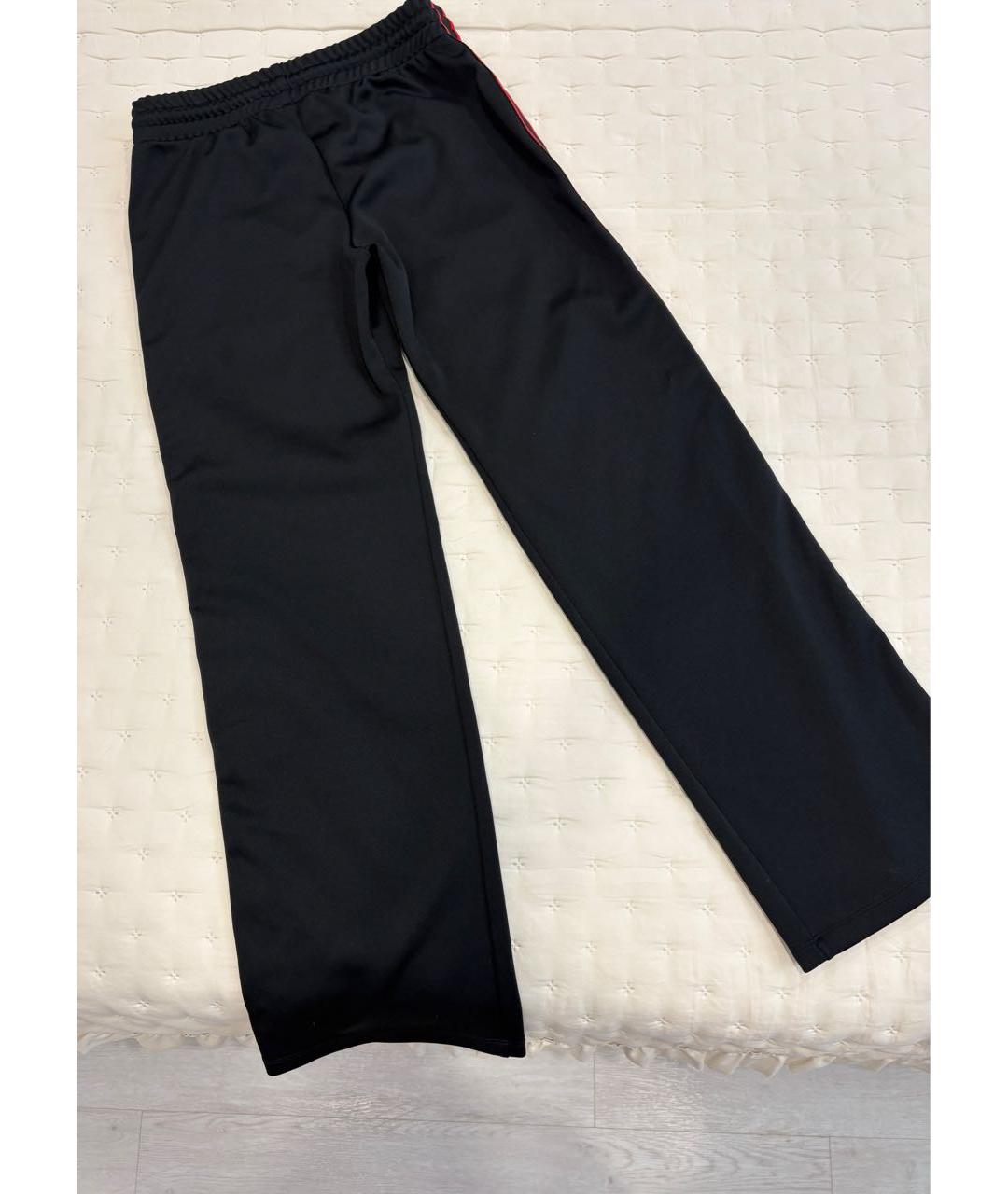 CELINE Черные полиэстеровые прямые брюки, фото 2