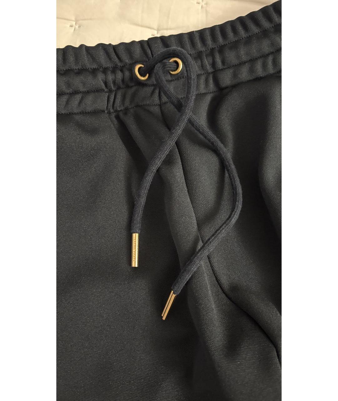 CELINE Черные полиэстеровые прямые брюки, фото 4