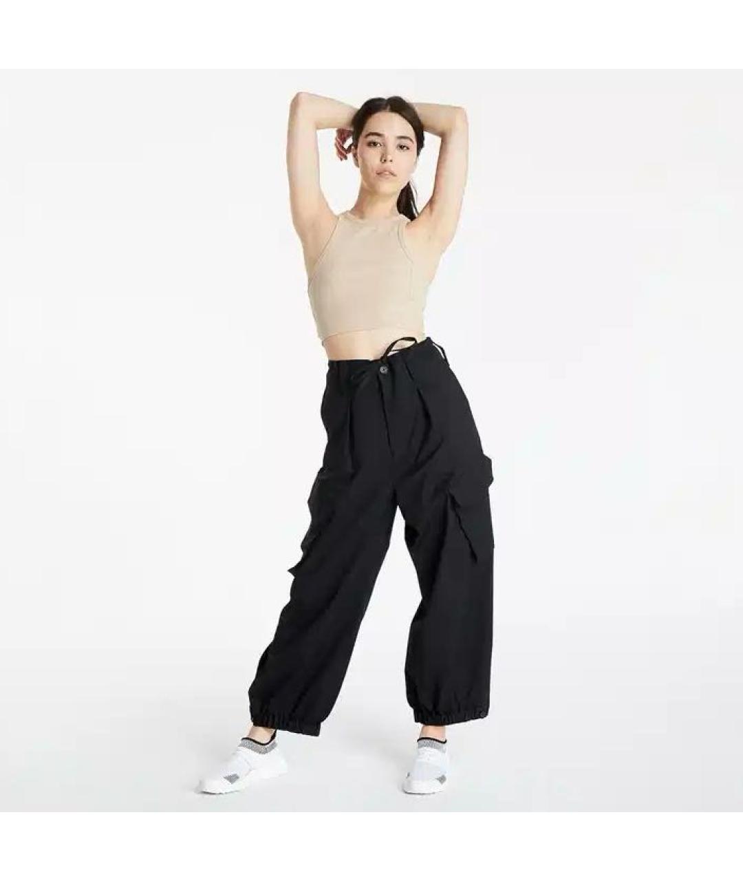 Y-3 Темно-синие шерстяные брюки широкие, фото 6