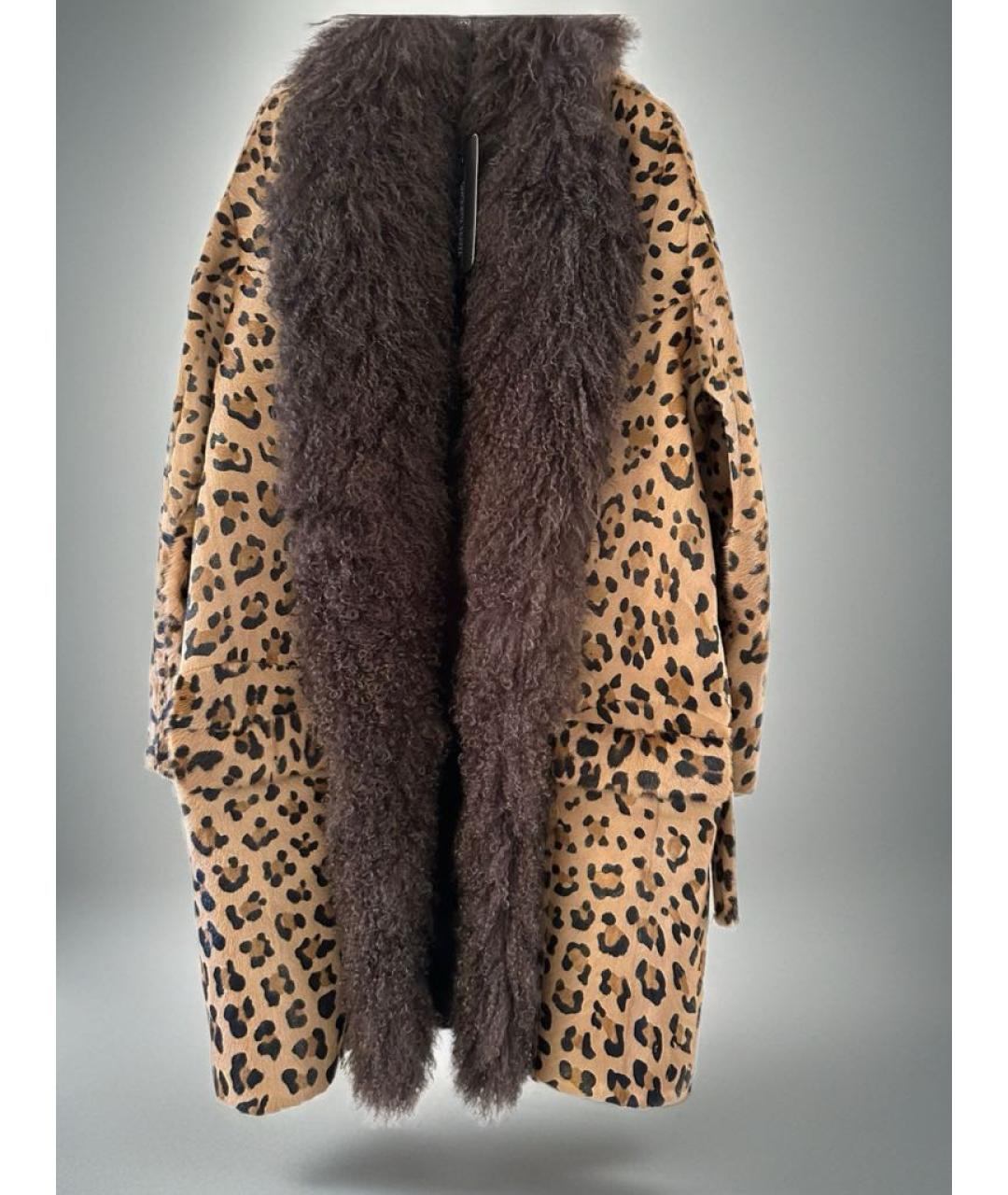 SIMONETTA RAVIZZA Коричневая меховая шуба, фото 6