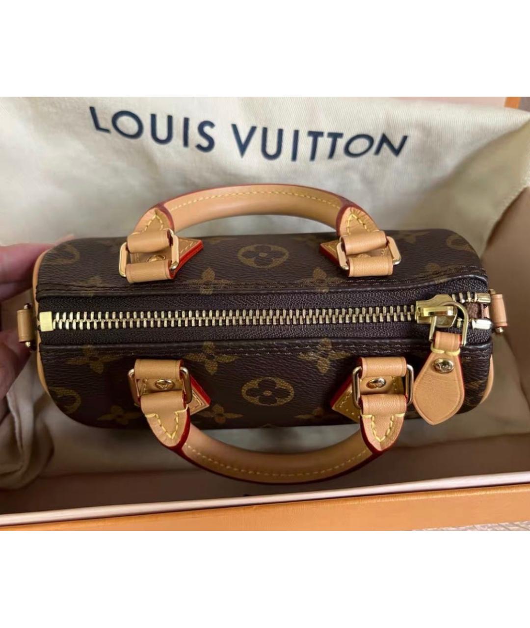 LOUIS VUITTON Коричневая сумка с короткими ручками, фото 3