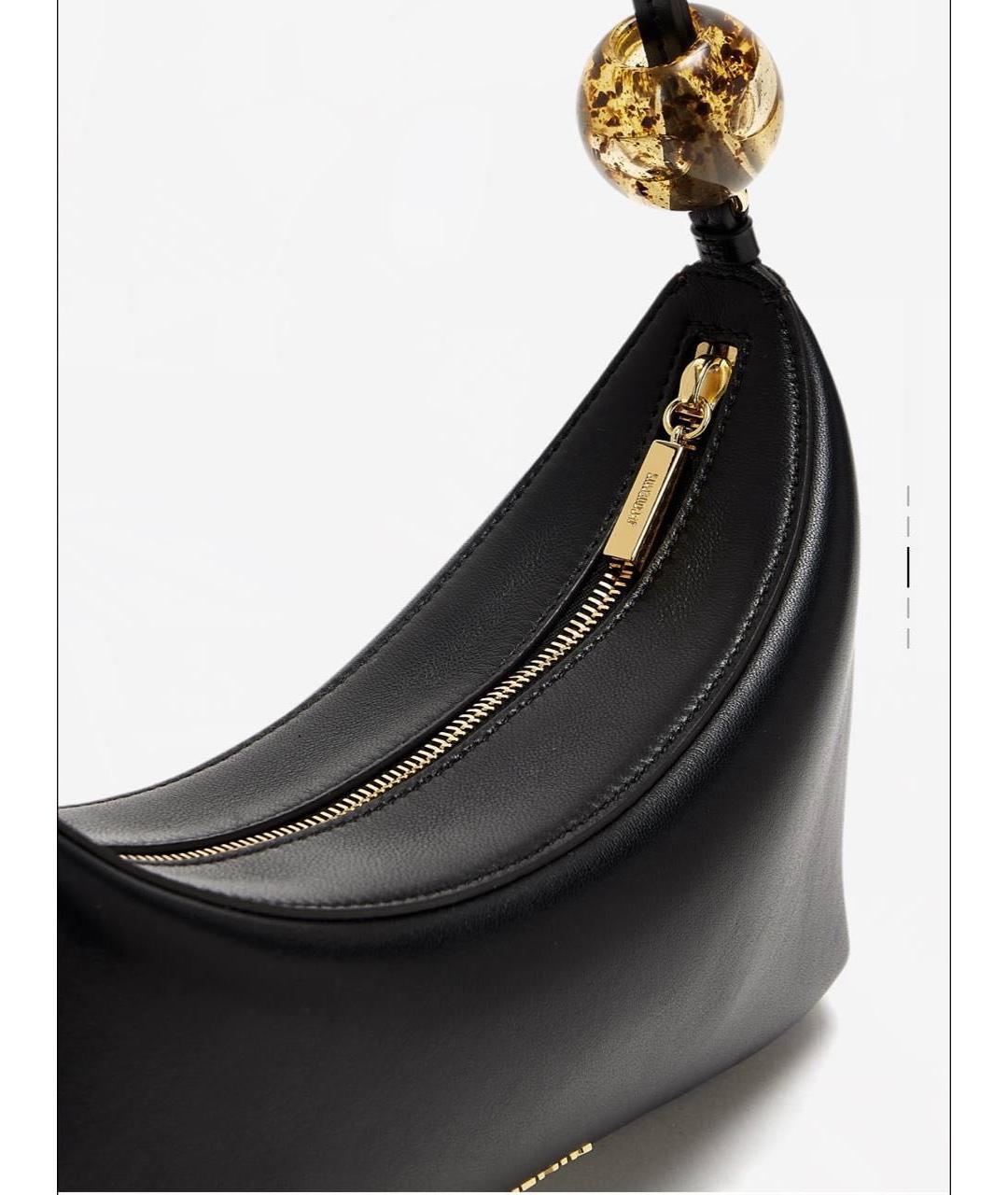 JACQUEMUS Черная кожаная сумка с короткими ручками, фото 3