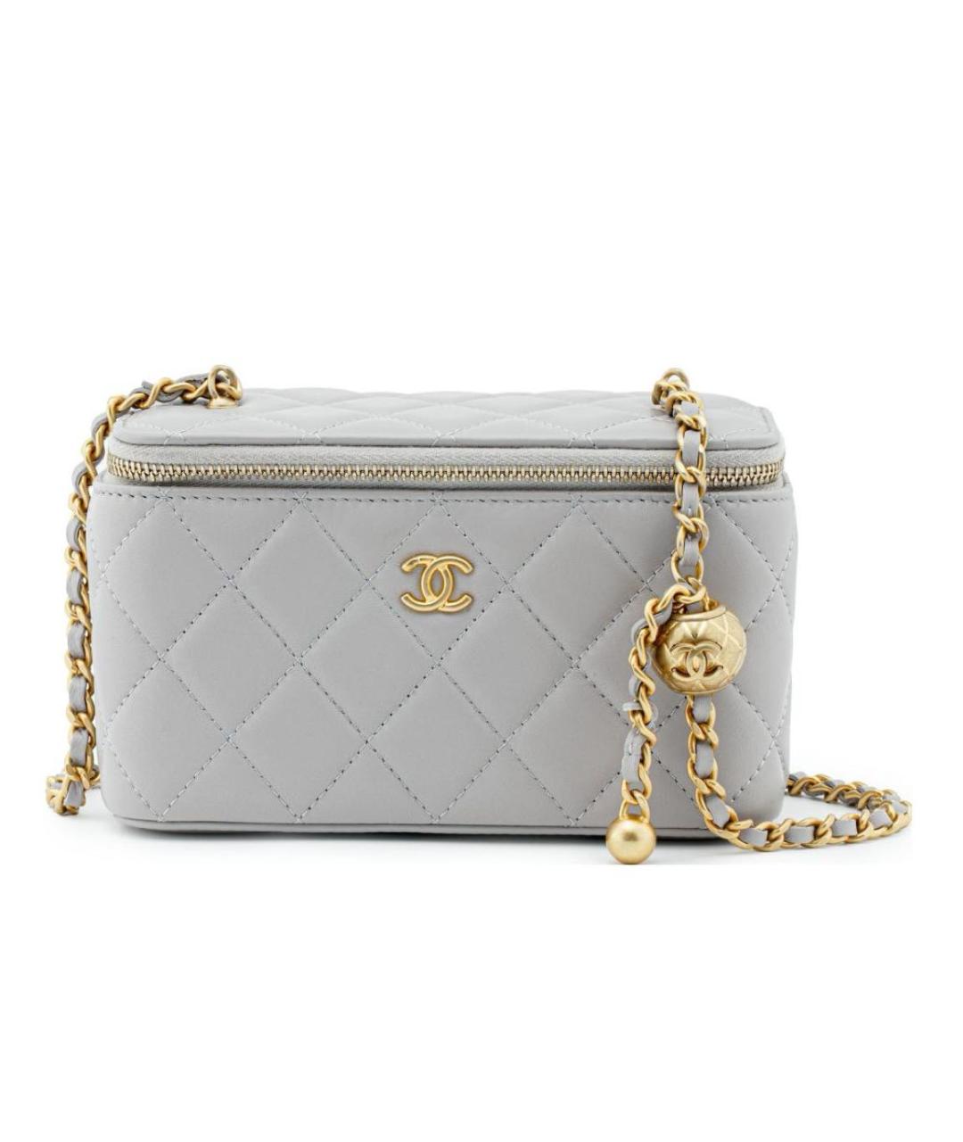 CHANEL Серая кожаная сумка через плечо, фото 1