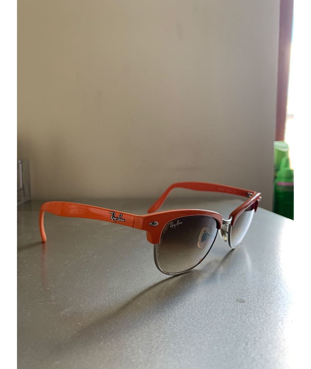 RAY BAN Коралловые солнцезащитные очки, фото 2