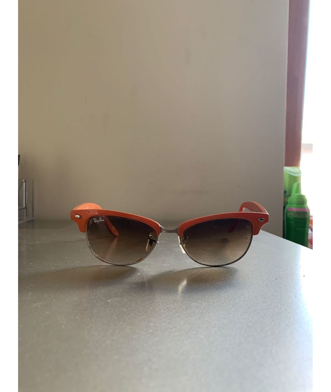 RAY BAN Коралловые солнцезащитные очки, фото 4