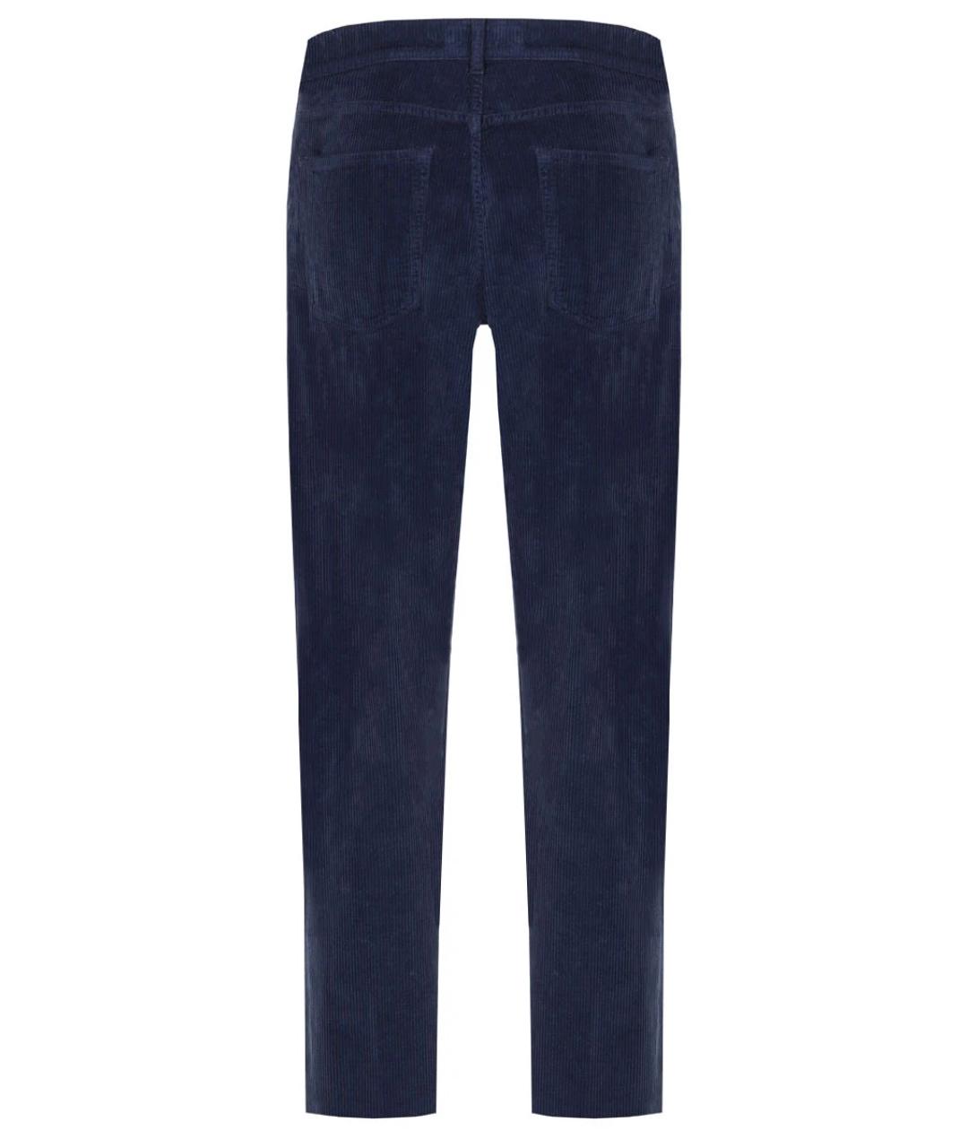 KITON Синие хлопко-эластановые повседневные брюки, фото 8