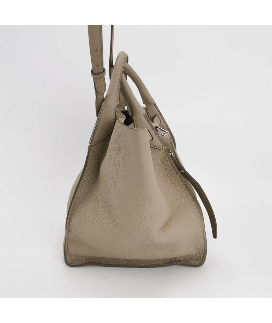 CELINE Бежевая кожаная сумка через плечо, фото 2