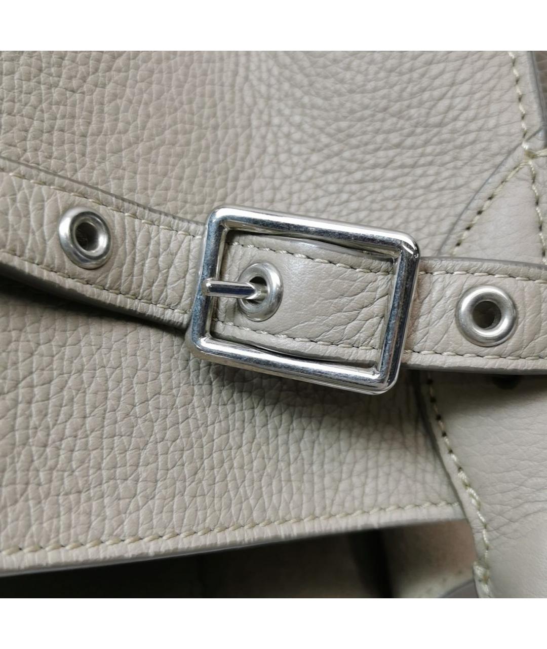 CELINE Бежевая кожаная сумка через плечо, фото 6