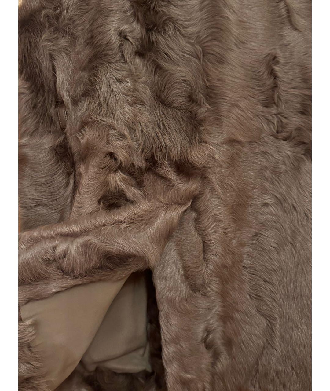 BRUNELLO CUCINELLI Коричневый меховой жилет, фото 4