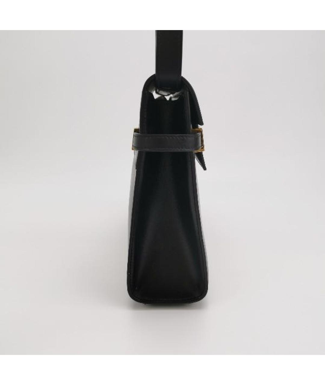 SAINT LAURENT Черная кожаная сумка через плечо, фото 2