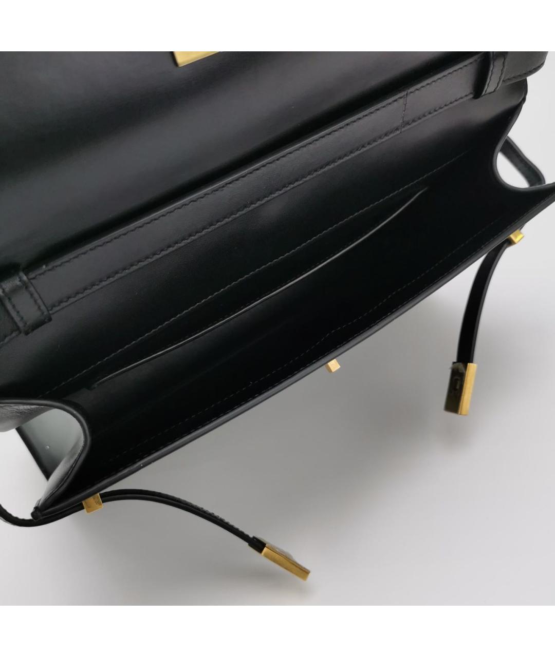 SAINT LAURENT Черная кожаная сумка через плечо, фото 4