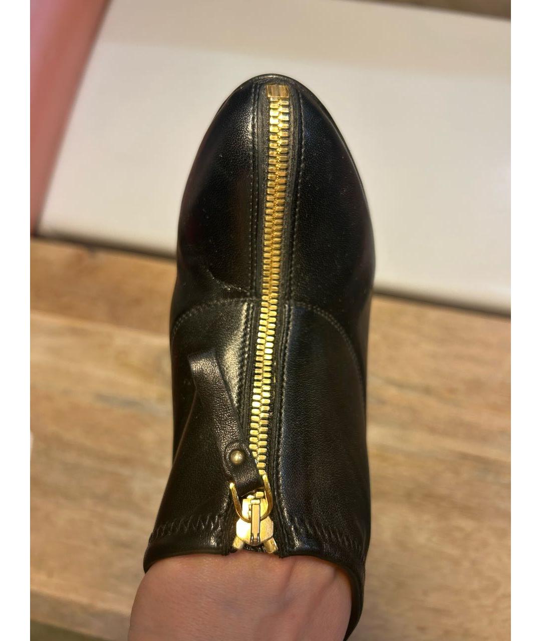 SERGIO ROSSI Черные кожаные ботильоны, фото 6