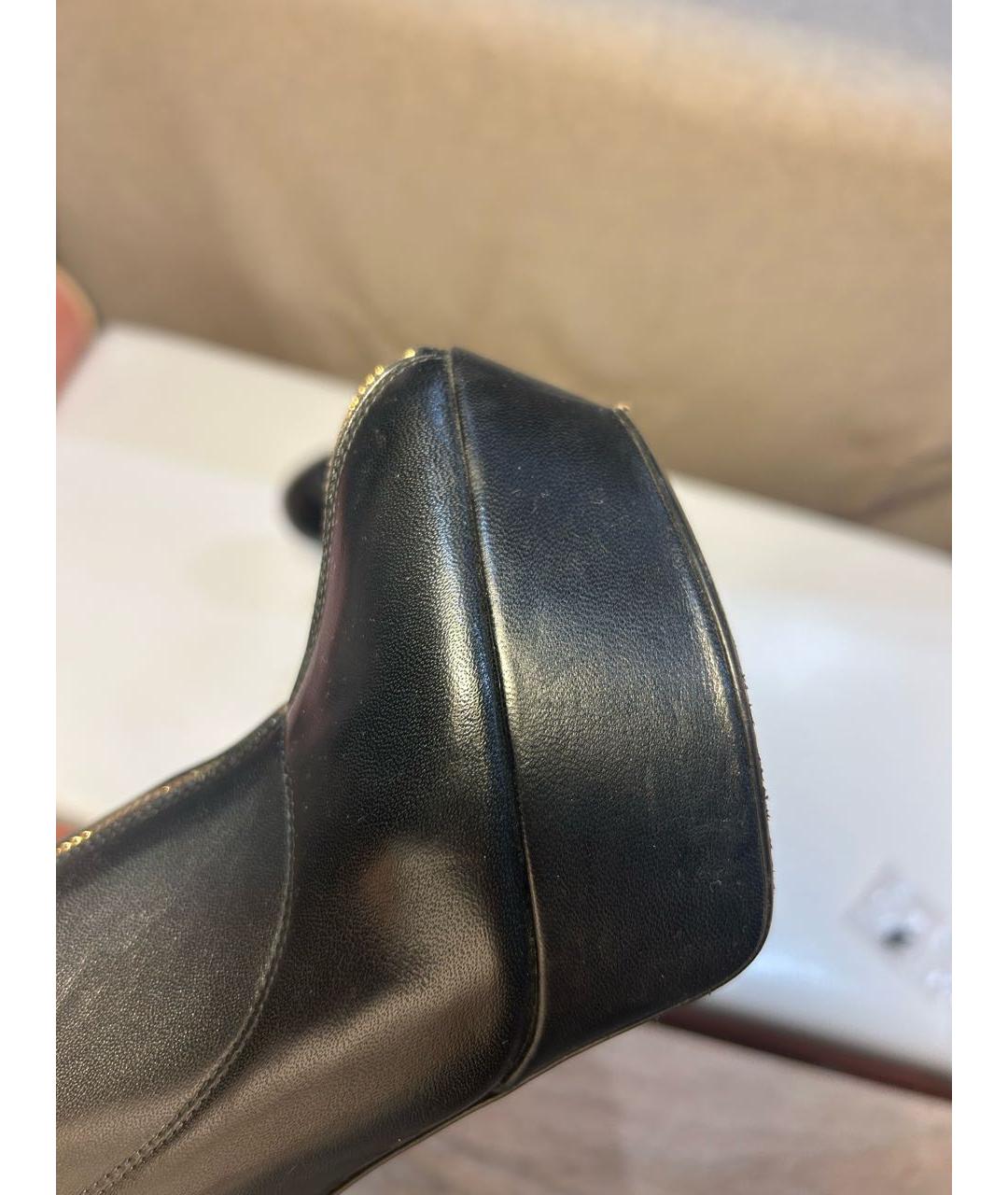 SERGIO ROSSI Черные кожаные ботильоны, фото 5