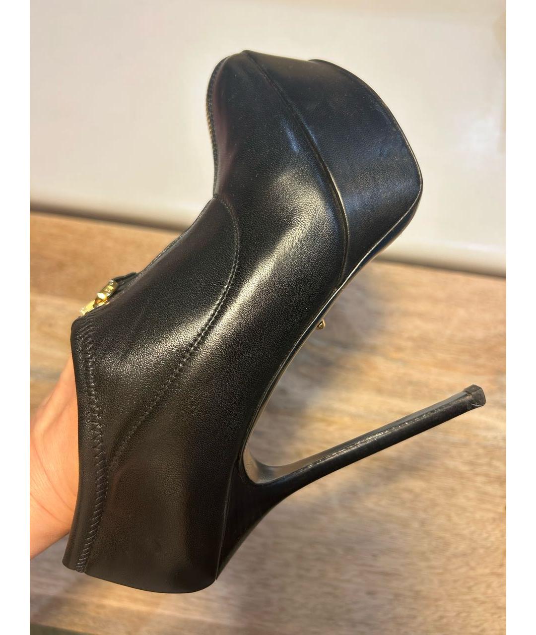 SERGIO ROSSI Черные кожаные ботильоны, фото 3