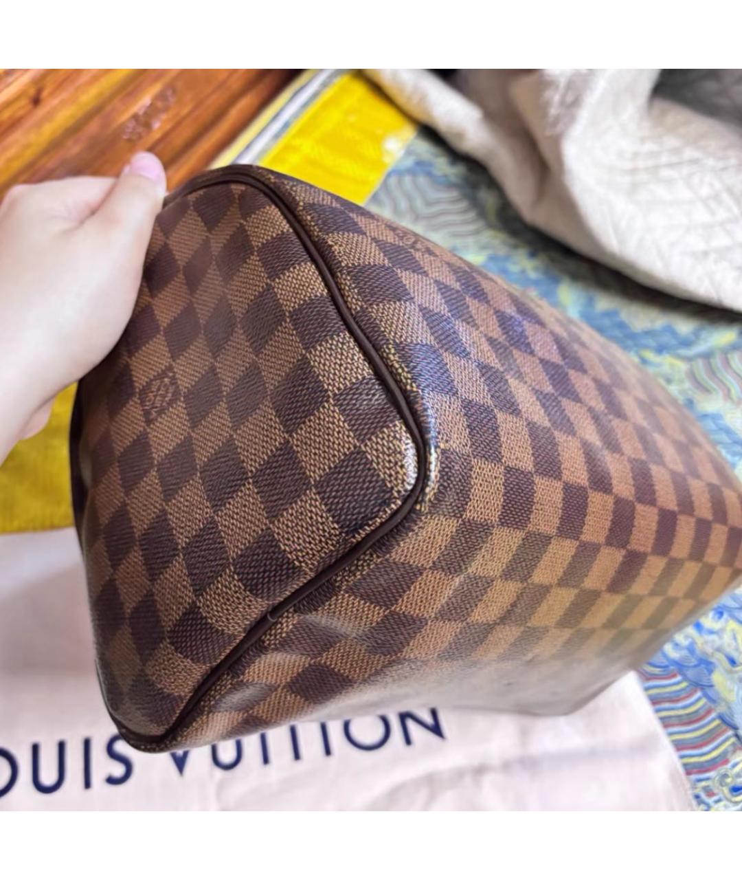 LOUIS VUITTON Коричневая сумка с короткими ручками, фото 5